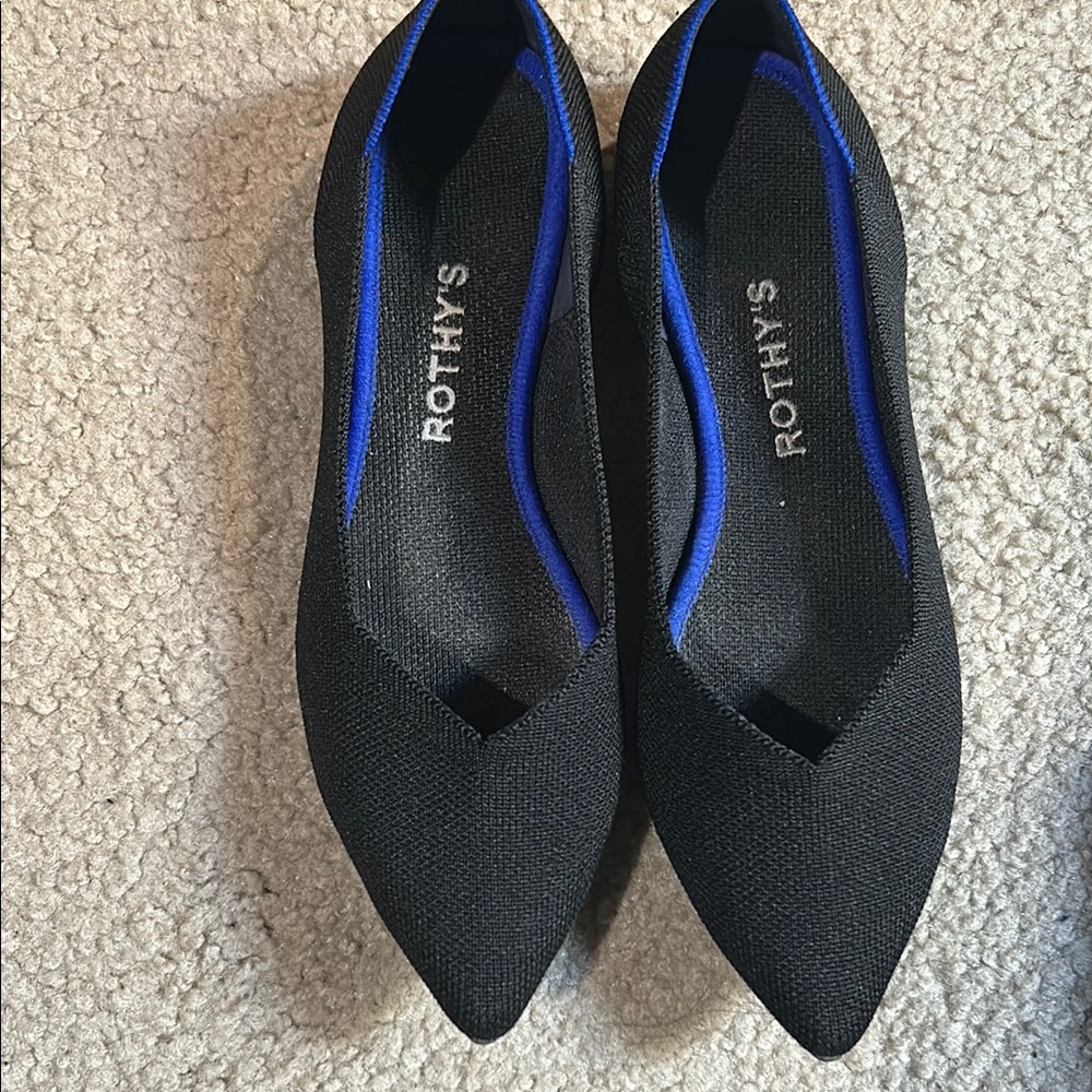 Rothy's Women's Black flats “the point”